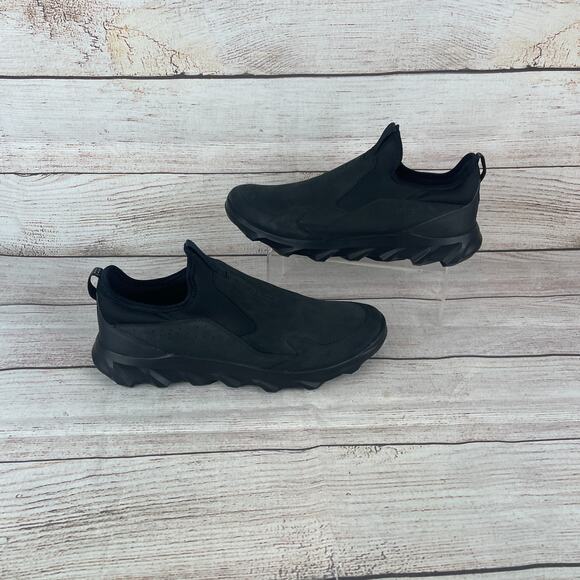 Ecco Men's MX Mens Sz EU 44 US 10-10.5 Low Shoes Black Slip On - Picture 1 of 9